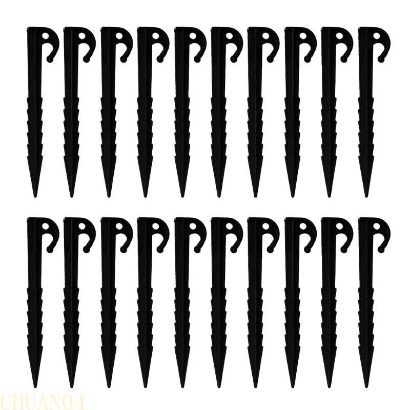 20 Pcs Heavy Duty Plastic Spiral Tent Stakes for Beach Canopy Outdoor Ground Anchors Durable Pegs for Tents And Canopies