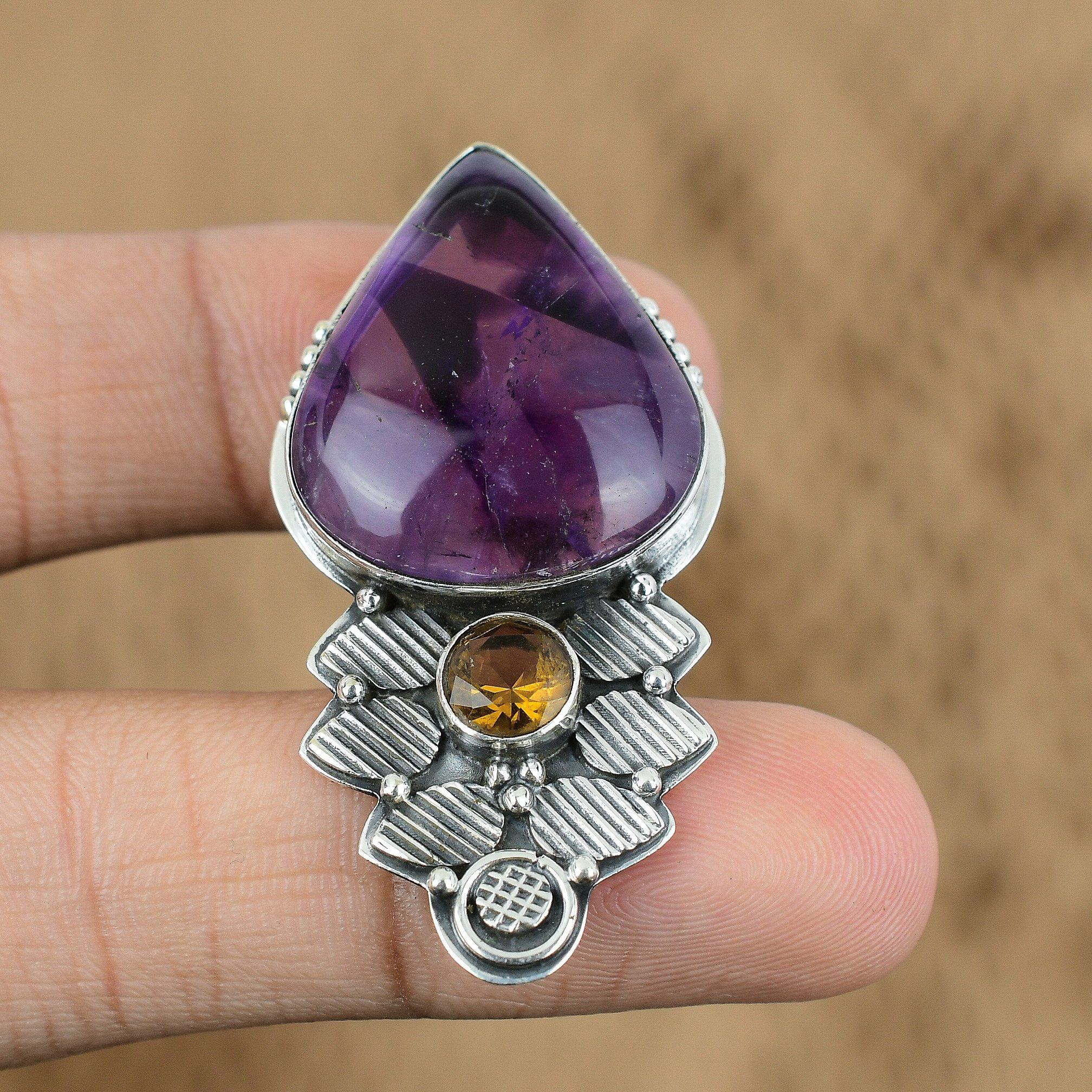 

Wedding Gift For Her 925 Sterling Silver Natural Star Amethyst Gemstone Pendant