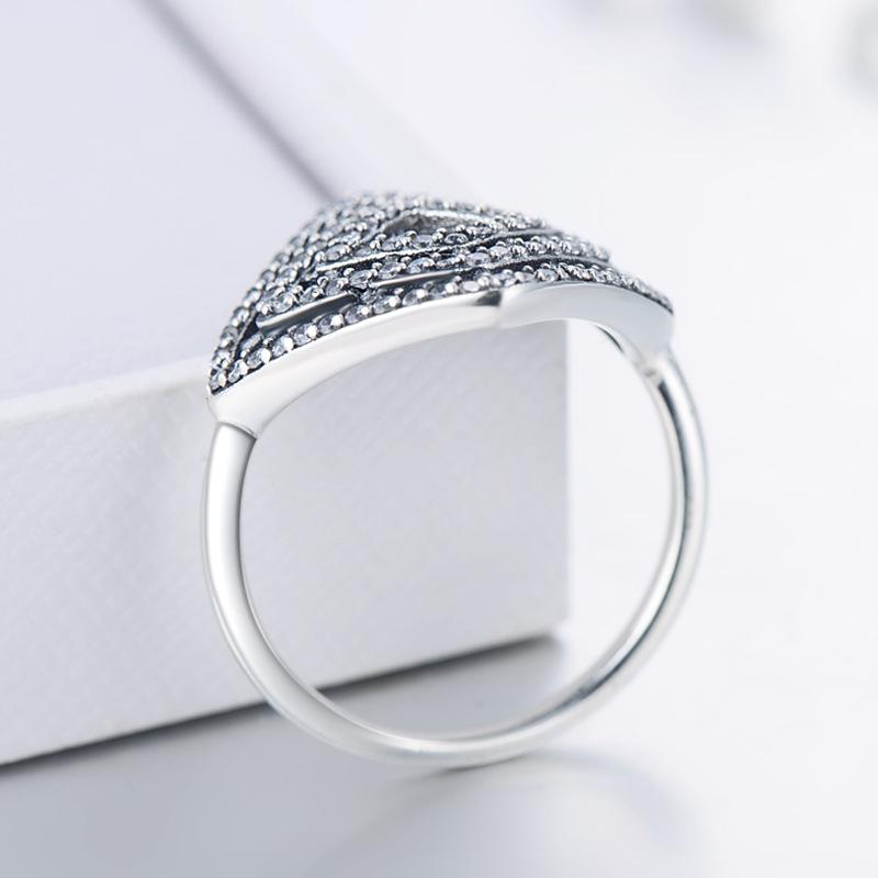 Tancise Classic 925 Sterling Silver Zirkónový prsteň Dámske šperky Svadobný darček na párty