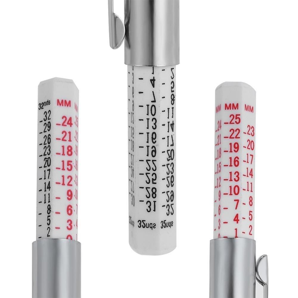 New Safety Metric Standard Measures Tire Tread Depth Gauge Tyre Tester Pen Shape Gage25mm