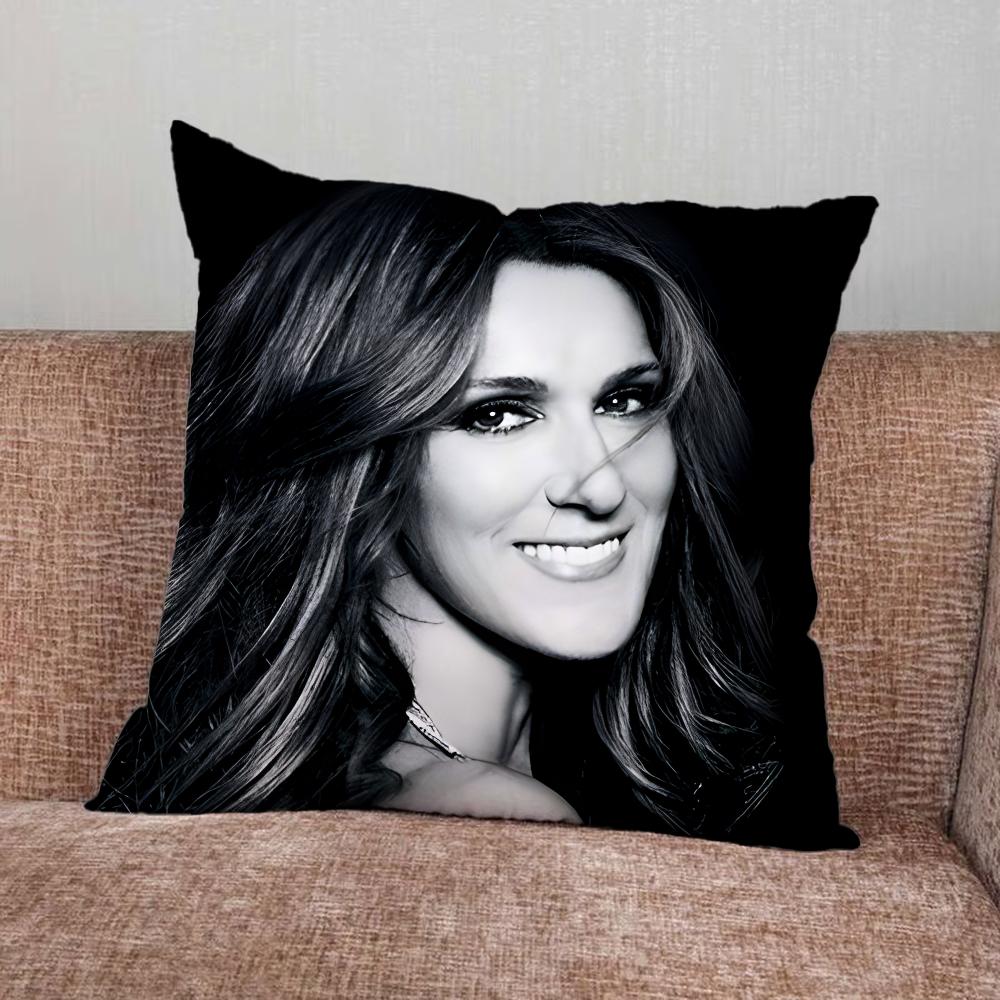 Singer C-Celine D-Dion Pillow Case For Home Bedroom Car Office Decoration Living Room Sofa Cushion Cover Suitable