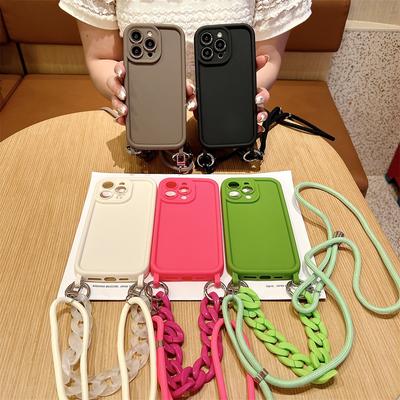 Handgelenkgurt Crossbody Handyhülle für iPhone 14 13 15 16 Pro Max 12 11 X XR XS 7 8 Plus SE verstellbares Lanyard Soft Cover