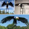 Levende Kinetic Wind Spinner Hage Skulptur Metal Eagle Wing Flapping Skulptur Utendørs Dekor