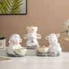 Handcrafted Cartoon Sheep Candle Holder Resins Lamb Tealight Stand Holiday Centerpieces Candlestick For Mantels Decors