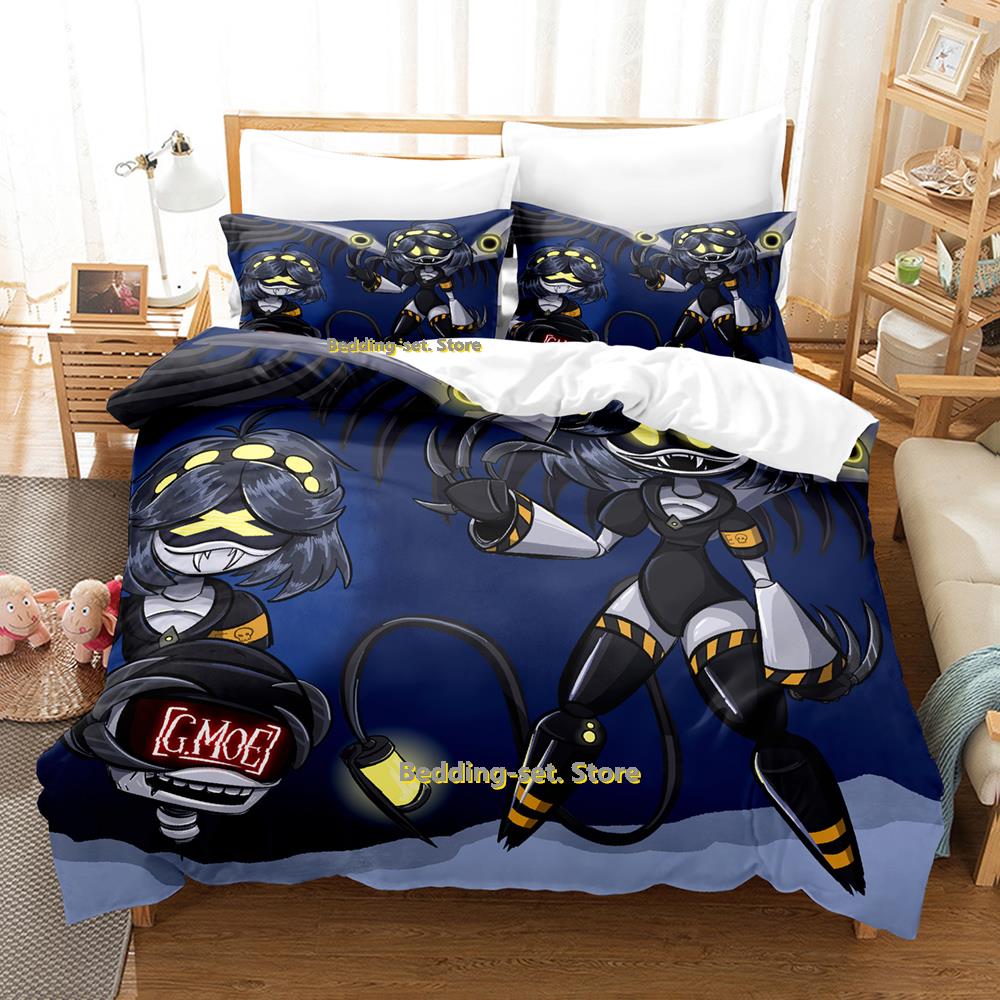 Comforter Murder Drones Bedding Set Cartoon Anime Three-Piece Set Adult Kid Bedroom Three-Piece Suits 3D Kawaii Queen Size Bed Sheets