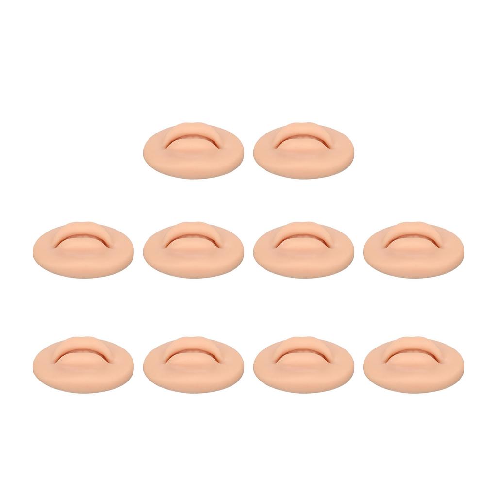 10PCS Practice Lips Open Mouth Silicone 3D Fake Lips for Teaching Training