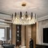 New living room chandelier 2024 round dining room led crystal lamp bedroom chandelier home decoration indoor lighting