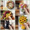 5pcs Cat 2D Flat Paste Flower Refrigerator Decor Decorative Supplies Home Decor  Dorm Room