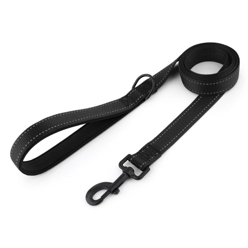 Reflective Nylon Dog Leash Soft Handle Heavy-duty Anti-Pull Pet Rope Outdoor Walking Training Leash for Small Medium Large Dogs
