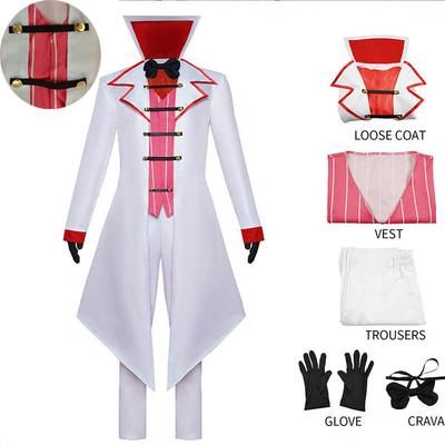 Lucifer Cosplay Costume Fantasia Anime Hazbin Lucifer Morningstar Uniform With Gloves For Halloween Comic Con Lucifer Outfits
