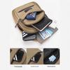 Multi-layer Men's Large Capacity Canvas Crossbody Chest Bag - Convenient Single Shoulder Portable Storage for Work.