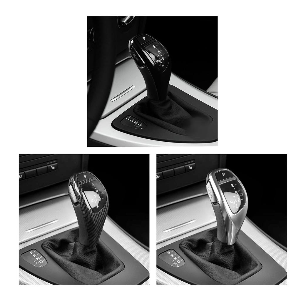 LED Shift Knob Comfortable Grip LED Handle Lever Knob Ergonomic Thumb Type with Click Start Button for E90 E91 E92 E93 LHD