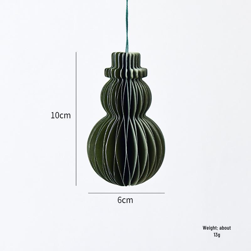 NUCHI Christmas Tree Ornaments: Origami Honeycomb Snowman Ball Pendants
