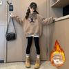 Mädchen Herbst/Winter Kapuzen-Fleece-gefüttertes Sweatshirt Oversized Kinder Sport-Oberbekleidung Top