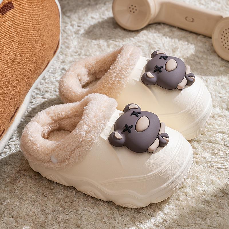 Cozy Waterproof Cotton Slippers for Kids: Warm, Velvet-Lined, EVA, Detachable, for Boys and Girls, Big Kids & Toddlers, Parent-Child Matching