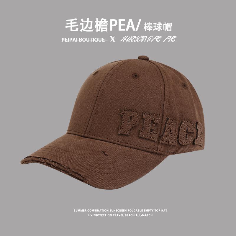Versatile face-showing small hat, women's brim side letters, retro sun hat trend