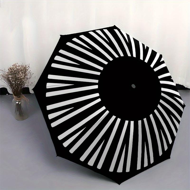 Abstract Circular Patterned Wheel DesignUmbrella, Portable 3-FoldCompact Umbrella for Men & Women Gift