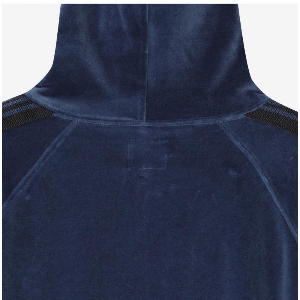 Needles Ns252 B Smoke Blue Velour Track Hoodie For Men