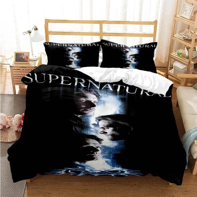 Set Biancheria da Letto Soprannaturale per Camera da Letto Morbido Moderno Copriletto Comodo Copripiumino per Bambini Coperta e Federa