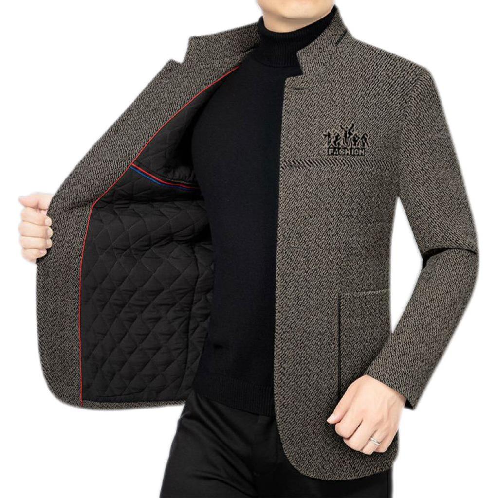 Men's Fleece-Lined Chenille Jacket for Autumn/Winter