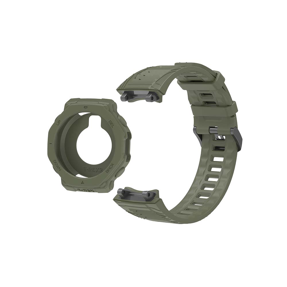 Silicone Strap For Huami Amazfit T-REX 3 With TPU Protective Case Sport Wristband Fitness Bracelet Smart Watch Bands Accessories