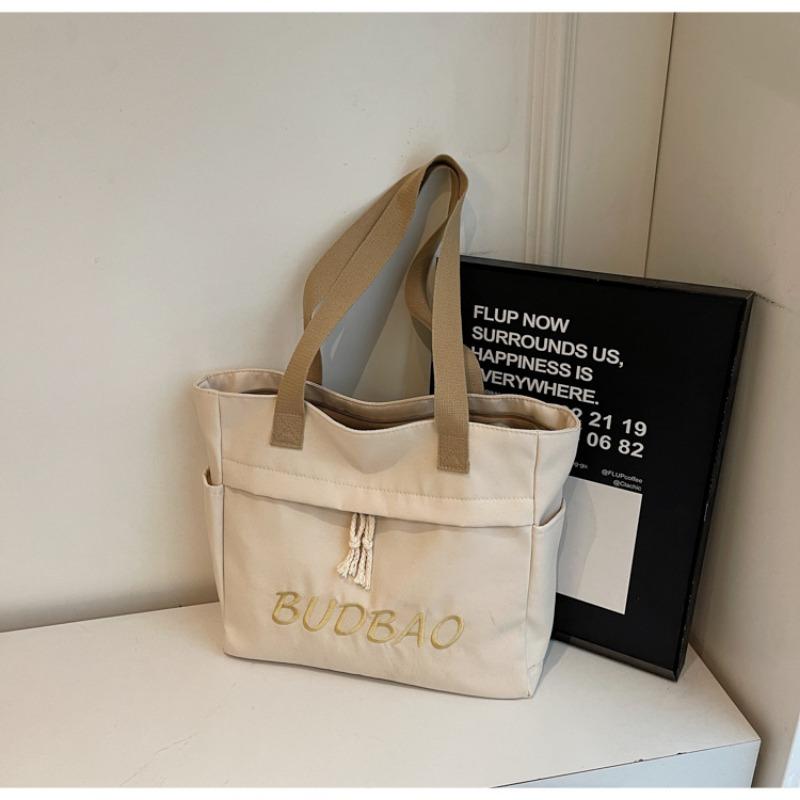 Large capacity shoulder bag women's new women's shoulder fashion versatile girl underarm bag canvas bag