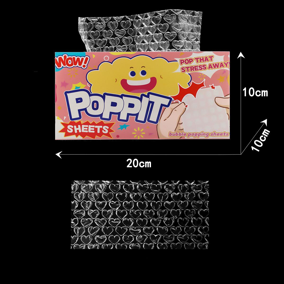 

Poppit Sheets Decompressed Bubble Wrap Bubble Busters Sensory Fidget Toy Popper Games Stress Relief Gifts For Teens Adults
