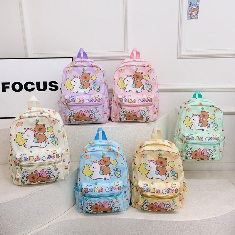 Children's schoolbag kindergarten baby schoolbag cartoon printing boys and girls versatile to reduce the burden of travel back