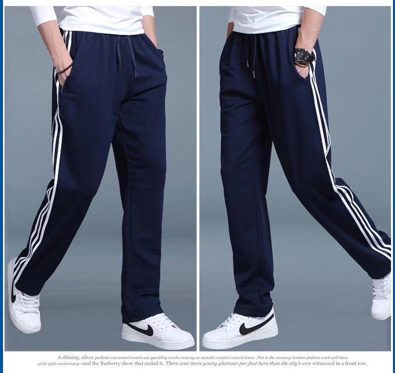 Men Sports Pants Spring Summer Plus Size Loose Casual Student Sweatpants Straight Leg Long Trousers