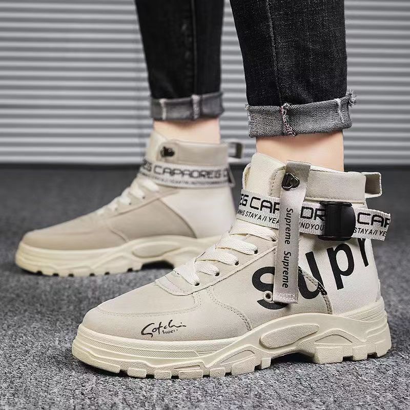 Martin boots British casual fashion men's autumn versatile matte high-top platform men's shoes