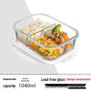 Ciotola Bento in Vetro per Microonde - Resistente alle Alte Temperature, Grande Capacità, Pranzo Ermetico