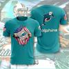 Maglietta da Calcio Uomo Stampa 3D Bandiera Americana Grafica Crepata Manica Corta Magliette Tifoso Squadra NFL Top Sportivi Casual Estivi Girocollo Camicie per Uso Quotidiano