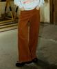 MAGOODGAN Petro 4813 Corduroy Flare Wide Fit Cream Pants
