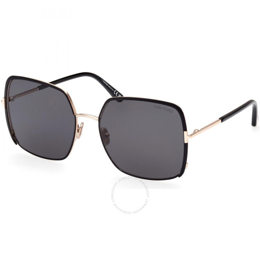 

Tom Ford Raphaela Smoke Butterfly Ladies Sunglasses FT1006 02A 60