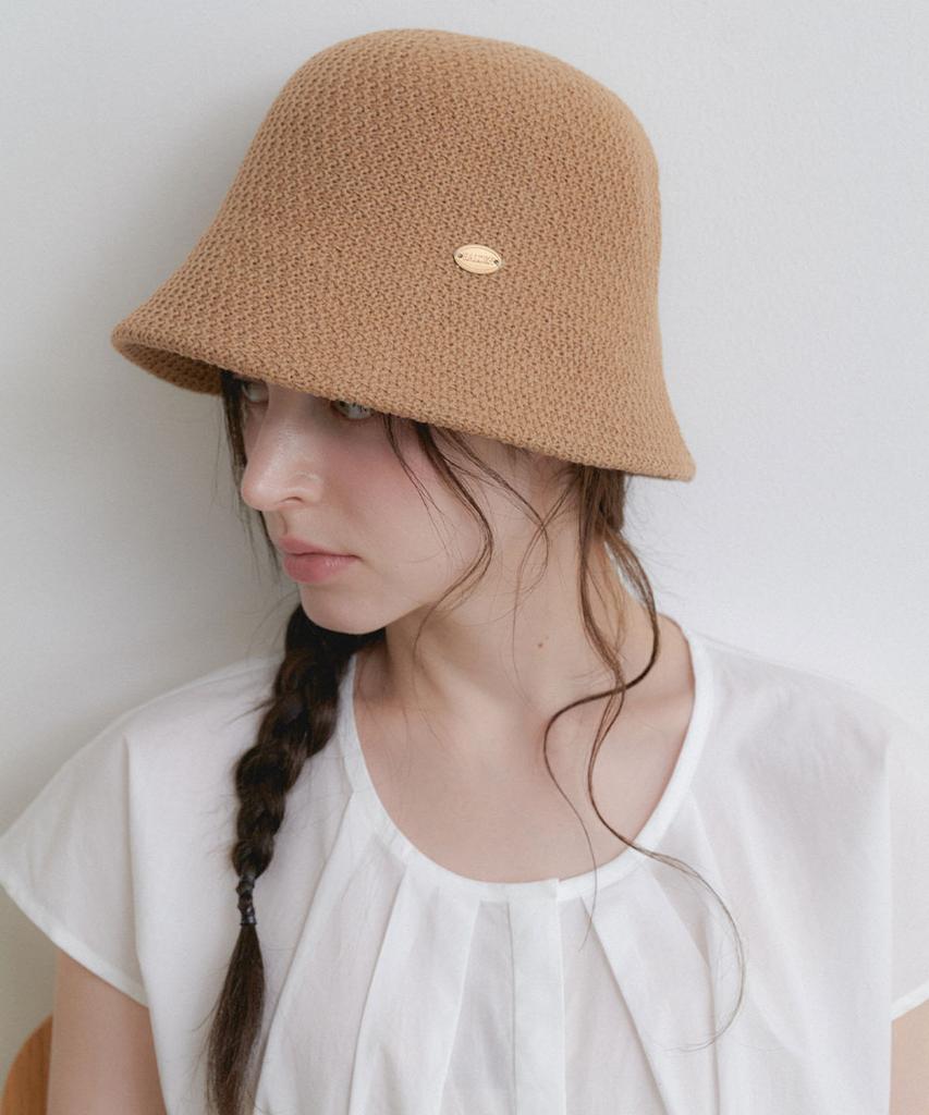 Hallen Soft Knit Bucket Hat (C078_Beige)