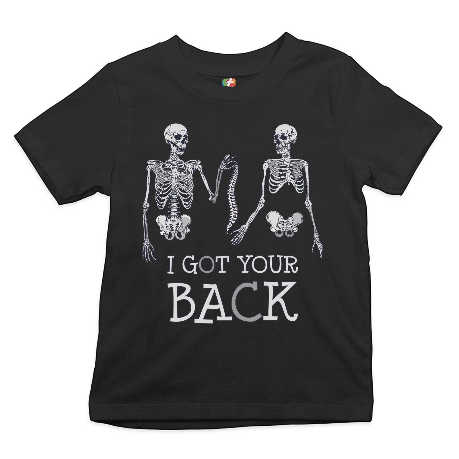 I Got Your Back Youth kids boys T-Shirt Happy Halloween Spooky Skeletons Kids 160