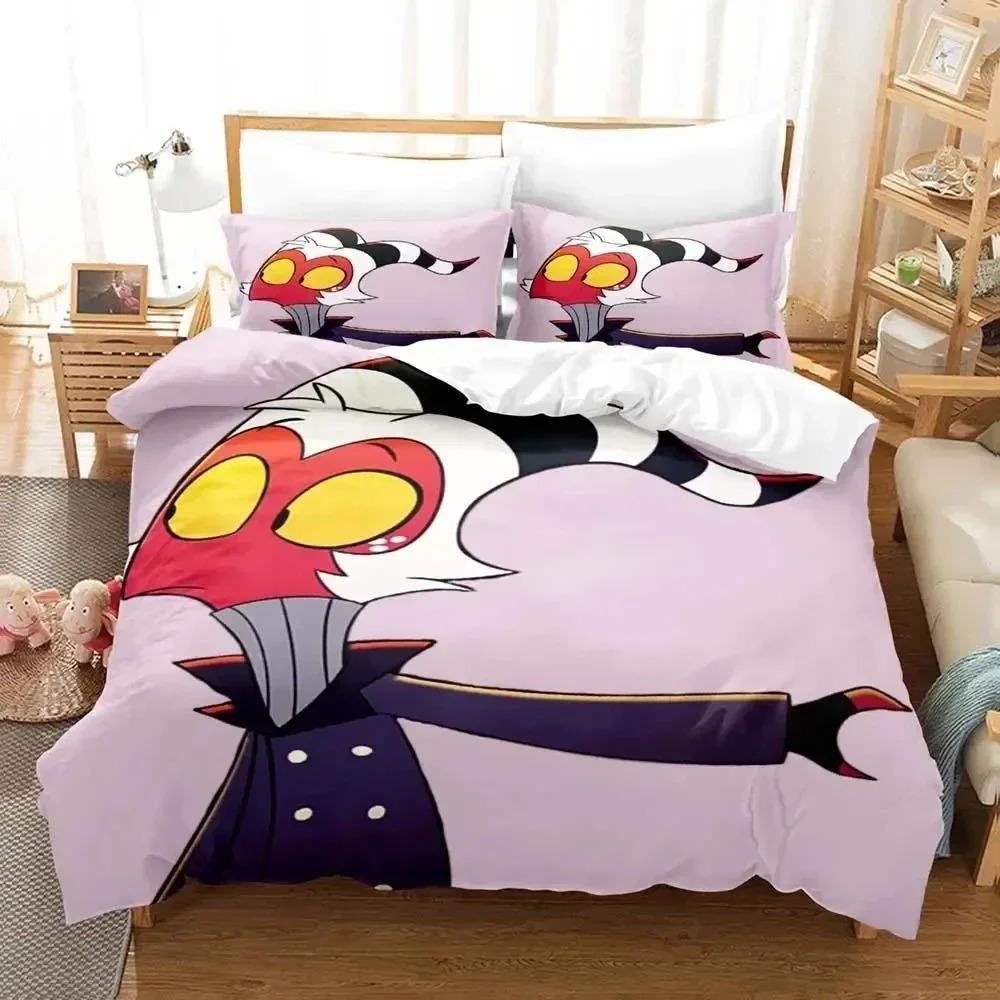 New 3D Print Hazbin Moxxie Hotel Bedding Set Bedroom Soft Modern Bedspreads Comefortable Duvet Cover Quilt Cover And Pillowcase