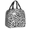 Borse Termiche Pranzo con Stampa Leopardo per Donne Pelle Animale Riutilizzabile Cooler Termico Cibo Pranzo Scatola Pranzo Lavoro Scuola Viaggio