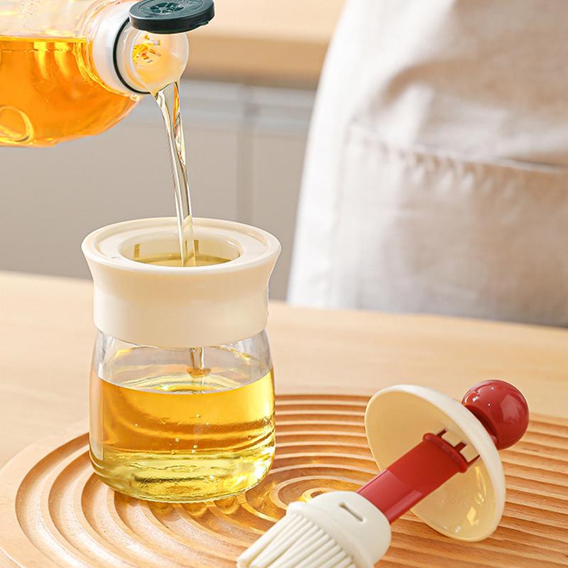 Kitchen Cooking Tools Glass Oil Mister with Spray Control Vinegar Dispenser Olive Oil Sprayer Bottle Brush