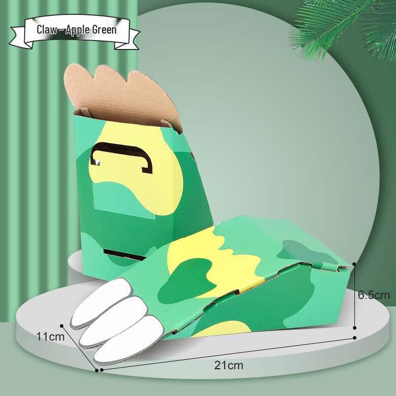 Kindertag DIY Dinosaurier-Kartonmodell - Tragbares Spielzeug inspiriert von TikTok
