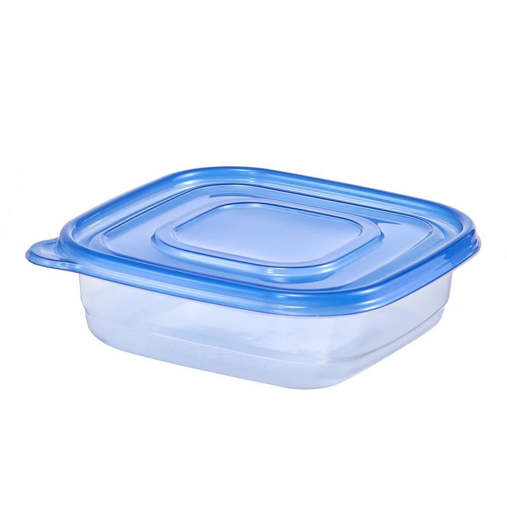 3 Pack Food Storage Containers Stackable BPA Free Plastic Square 0.9L Meal Prep Lunch Box Freezer Safe Kitchen Organizer