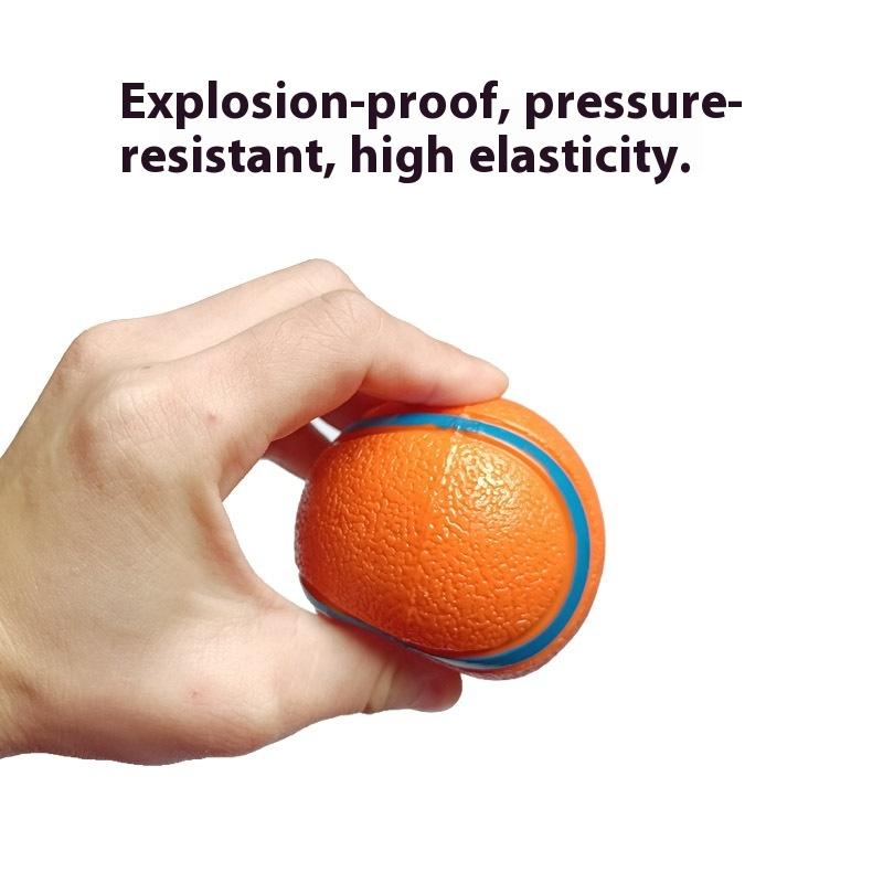 Dog toy spherical elastic bite can not be rotten sound self-hi to relieve boredom and bite-resistant tennis ball grinding teeth dog training
