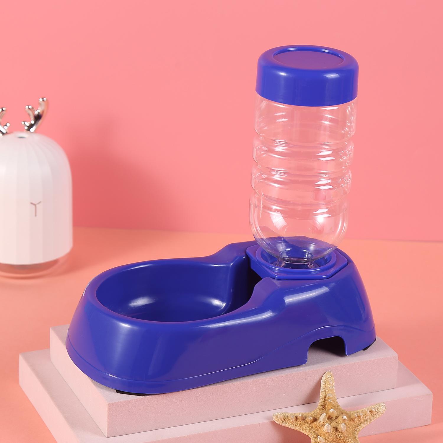Pet Automatic Water Dispenser 500ml Puppy Food Dispenser Pet Feeder Dog Cat Automatic Water Feeder синий