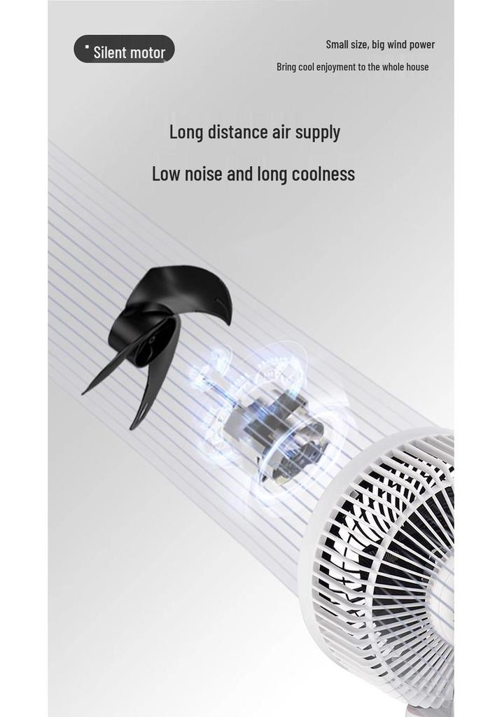 Yangzi Silent Air Circulation Fan with Remote Control - Table & Floor Dual-Use Electric Fan