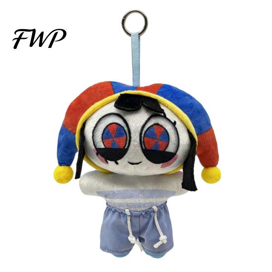 Plush Accessory for Pencil Case Clown Keychain Backpack Cute Stuffed Animal Keyring Soft Skin-friendly Mini Pendant Purse Charm Funny Gift Kids Women