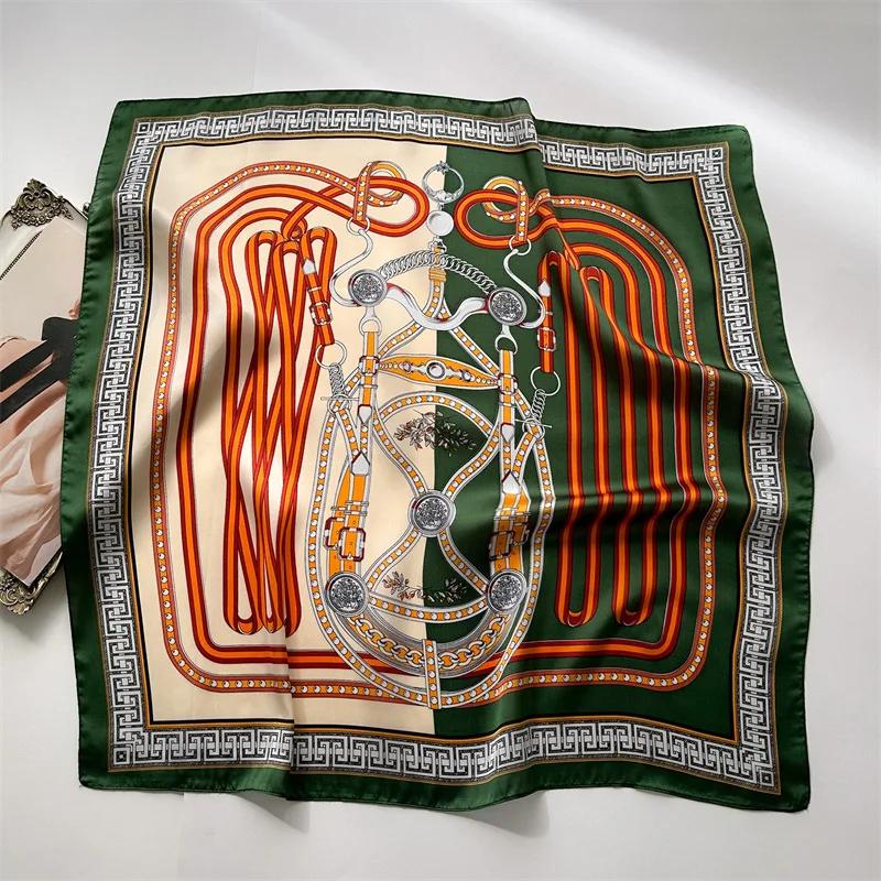 Spring Summer 70*70cm Silk Scarf Women Scarves hair Decorations Hairband Headband Neckerchief Foulard Square Scarf Bandana