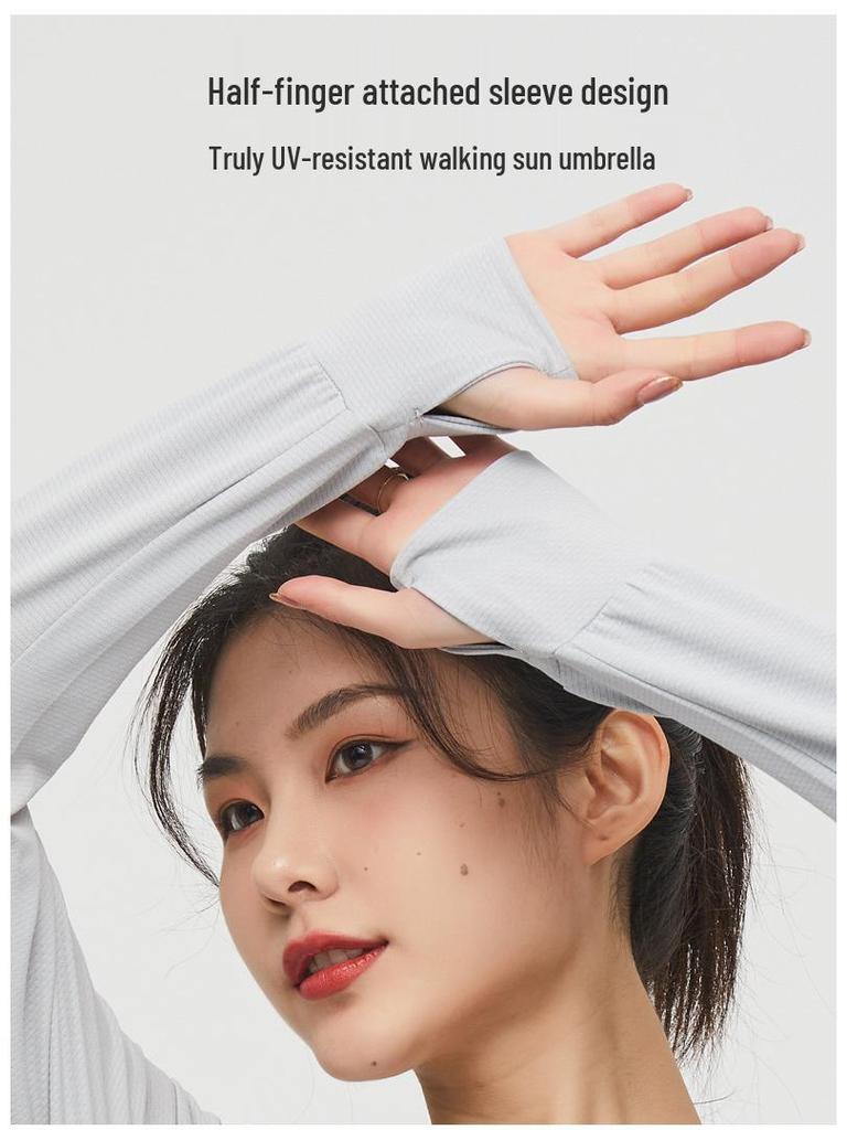 Summer Ice Silk UPF50+ Thin Breathable Sunscreen Windbreaker for Women & Men