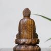 Miniature Shakyamuni Buddha Statue, Wood Carving, Seated Shakyamuni Buddha Statue, Buddha Sculpture, Buddha, Buddha, Principal Buddha Statue for Buddh