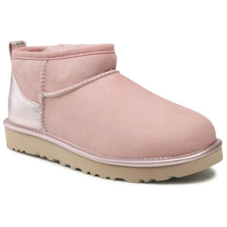 UGG Classic Ultra Mini Shine Warm Comfortable Versatile Ankle Snow Boots Women boots Pink 1123634-RSGRY