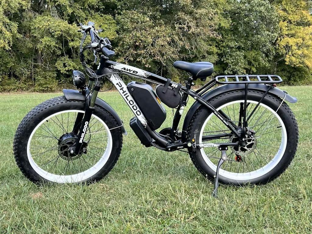 Bicicleta eléctrica PHILODO H8, motor de 3000W, batería de 48V 26Ah, velocidad máxima 56 km/h, autonomía de 100 km, neumáticos de 26x4.0 pulgadas